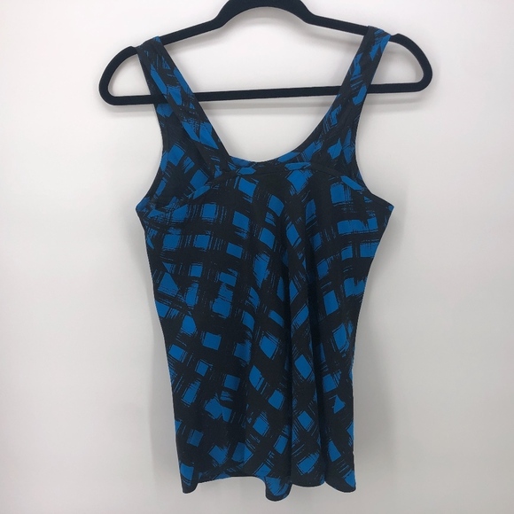Theory Silk Black and Blue Tank P - Picture 2 of 5